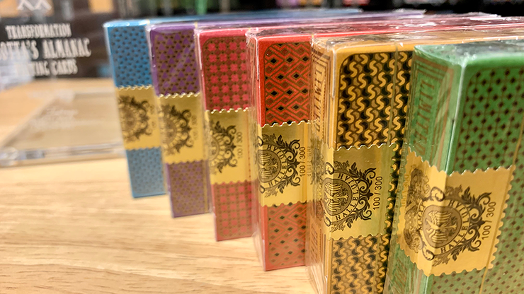 Gilded Cotta 6 Deck Set (w/ Case & Matching Tuck Seal Numbers) Playing Cards by Murphy's Magic Supplies, Inc.