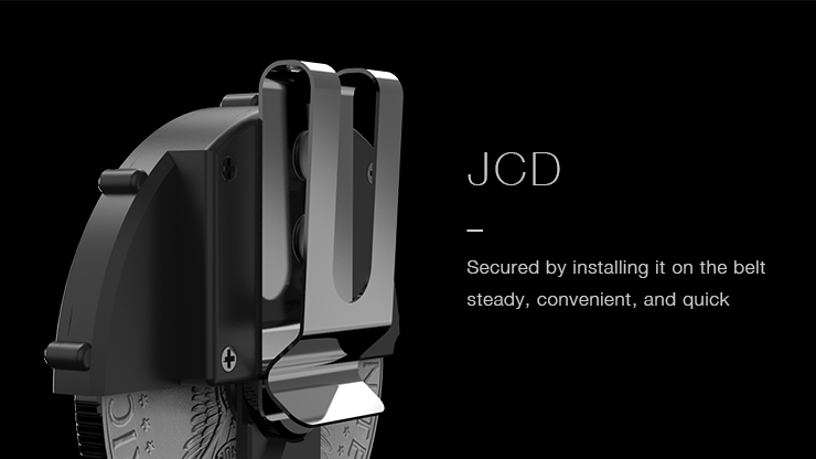 Hanson Chien Presents JCD (Jumbo Coin Dropper) by Ochiu Studio (Black Holder Series) - Trick by Murphy's Magic Supplies, Inc.