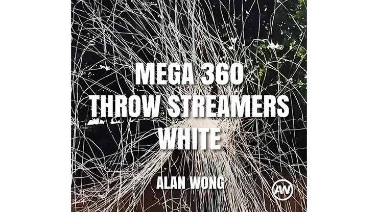 MEGA 360 Throw Streamers WHITE by Alan Wong - Trick by Murphy's Magic Supplies, Inc.