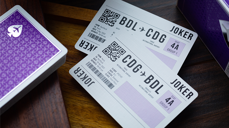Limited Edition Lounge in Passenger Purple by Jetsetter Playing Cards by Murphy's Magic Supplies, Inc.