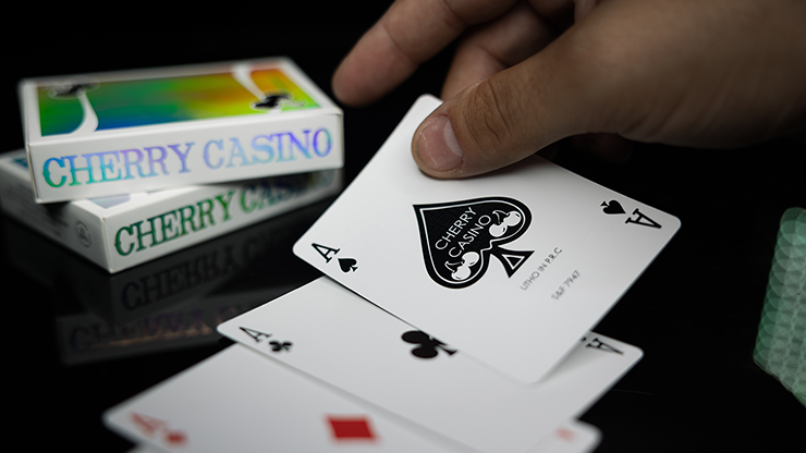 Cherry Casino Sands Mirage (Holographic) Playing Cards by Murphy's Magic Supplies, Inc.
