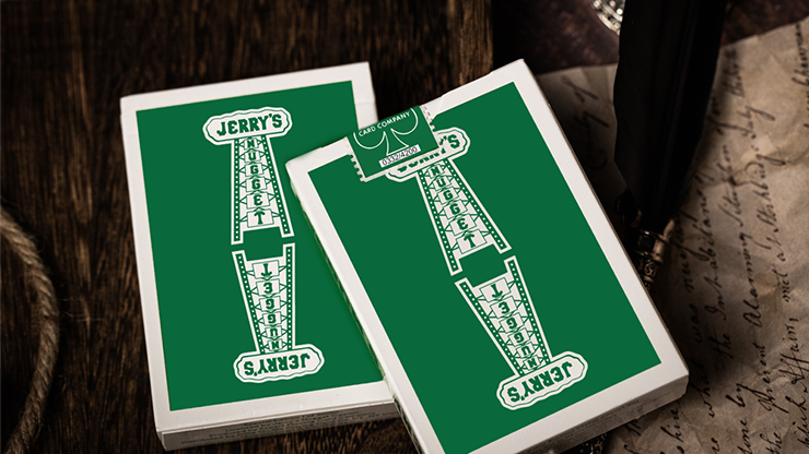 Jerry's Nugget (Felt Green) Marked Monotone Playing Cards by Murphy's Magic Supplies, Inc.