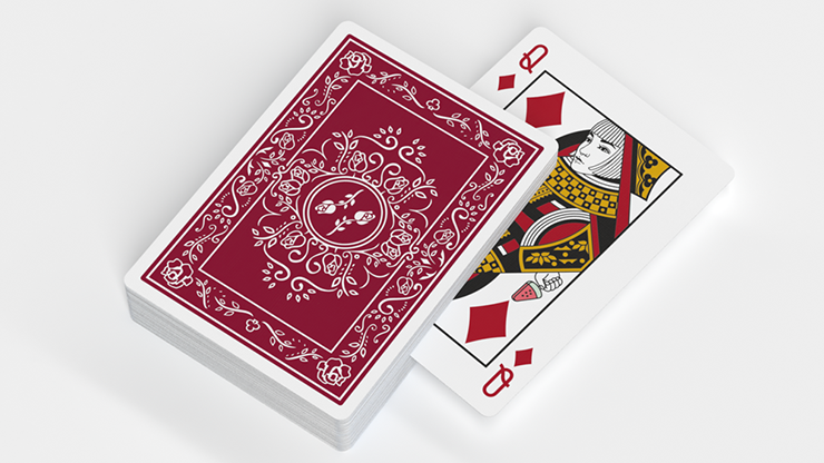 Black Roses Edelrot Playing Cards (Fully Marked) by Murphy's Magic Supplies, Inc.