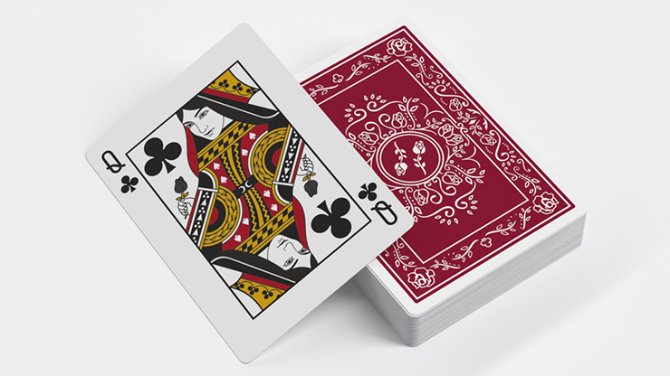 Black Roses Edelrot Playing Cards (Fully Marked) by Murphy's Magic Supplies, Inc.