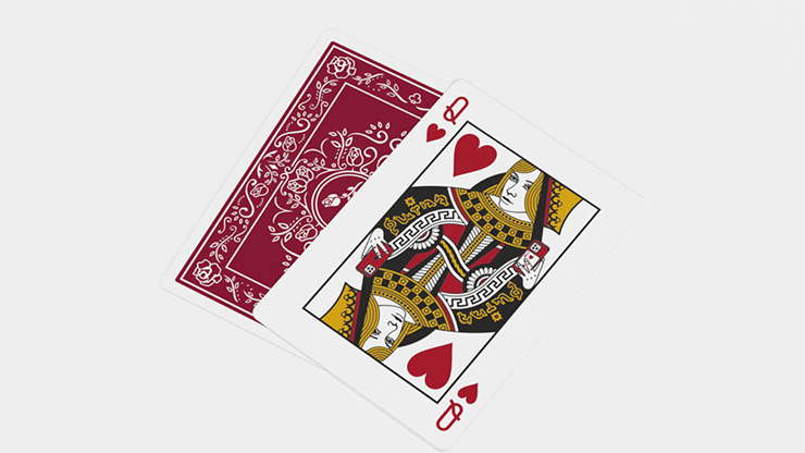 Black Roses Edelrot Playing Cards (Fully Marked) by Murphy's Magic Supplies, Inc.