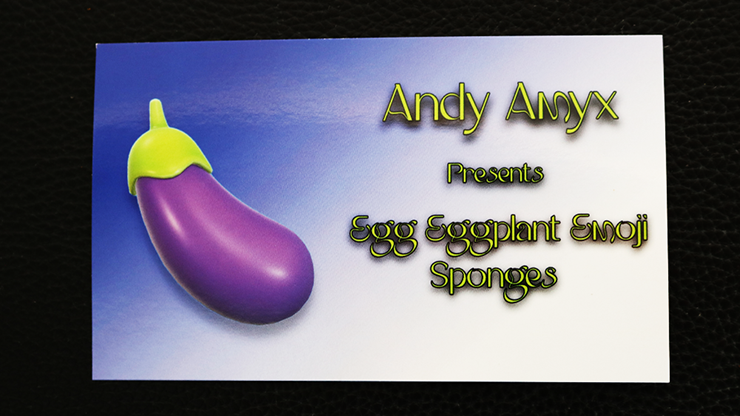 Sponge Emoji EGGPLANT (4PK.) by Andy Amyx- Trick by Murphy's Magic Supplies, Inc.