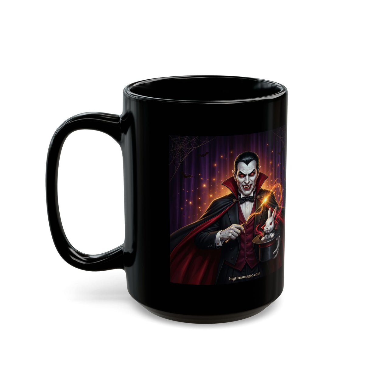 Frankenstein | Dracula Magician Black Mug — Halloween mug/Coffee Cup (11oz/15oz) by Printify