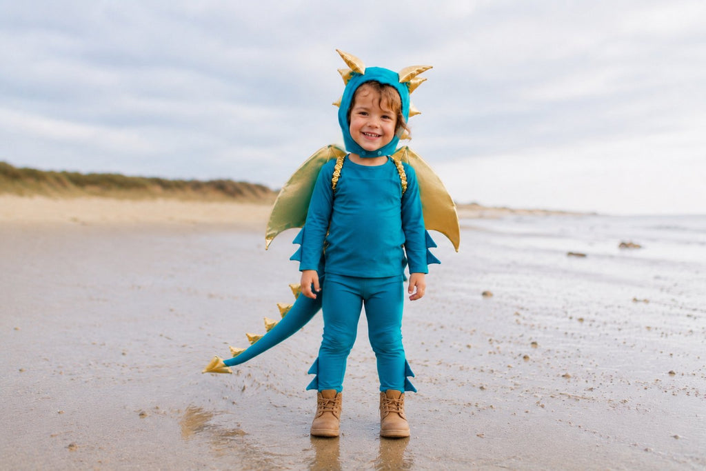 Jade Blue and Gold Dragon Costume by Band of the Wild