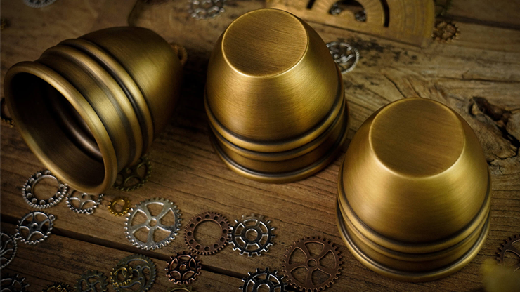 Artistic Combo Cups and Balls (Brass) by TCC - Trick by Murphy's Magic Supplies, Inc.