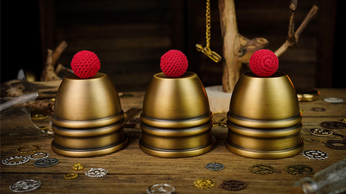 Artistic Combo Cups and Balls (Brass) by TCC - Trick by Murphy's Magic Supplies, Inc.