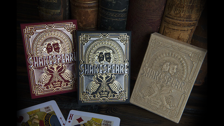 Shakespeare (Burgundy) Playing Cards by Murphy's Magic Supplies, Inc.