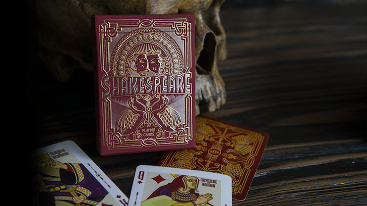 Shakespeare (Burgundy) Playing Cards by Murphy's Magic Supplies, Inc.