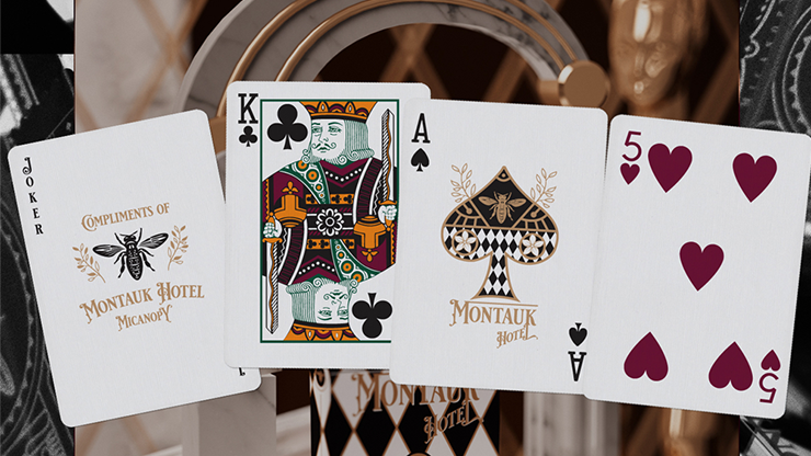 Montauk Hotel Burgundy Playing Cards by Gemini by Murphy's Magic Supplies, Inc.