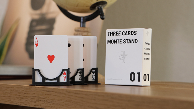 Three Cards Monte Stand RED (Gimmicks and Online Instruction) by Jeki Yoo - Trick by Murphy's Magic Supplies, Inc.