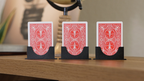 Three Cards Monte Stand RED (Gimmicks and Online Instruction) by Jeki Yoo - Trick by Murphy's Magic Supplies, Inc.