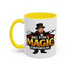 Magic Logo Coffee Mug — "Big Tim's Magic Emporium" Accent Mug (11/15oz) by Printify