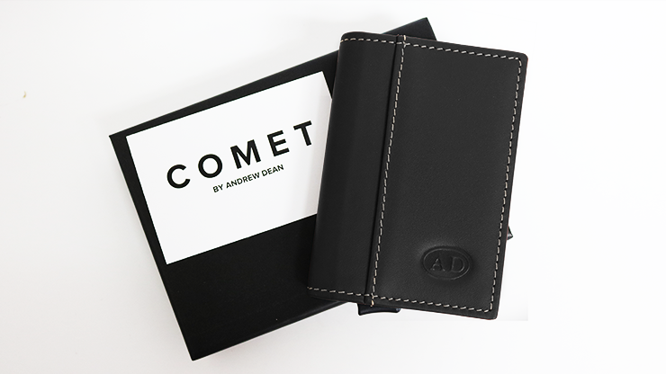Comet Black Leather Silver Shell (Gimmicks and Online Instruction) by Andrew Dean - Trick by Murphy's Magic Supplies, Inc.