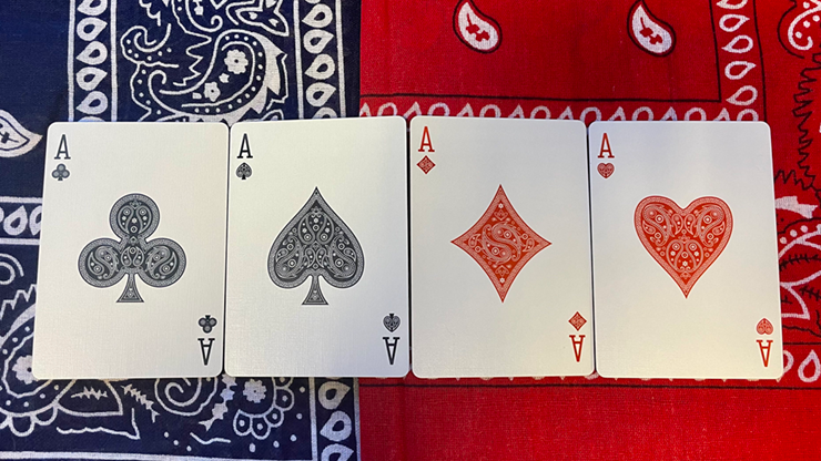 Gilded Bicycle Bandana (Blue) Playing Cards by Murphy's Magic Supplies, Inc.