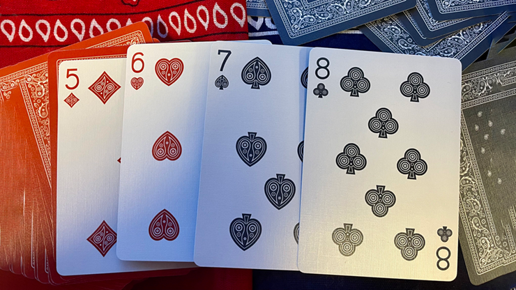 Gilded Bicycle Bandana (Blue) Playing Cards by Murphy's Magic Supplies, Inc.