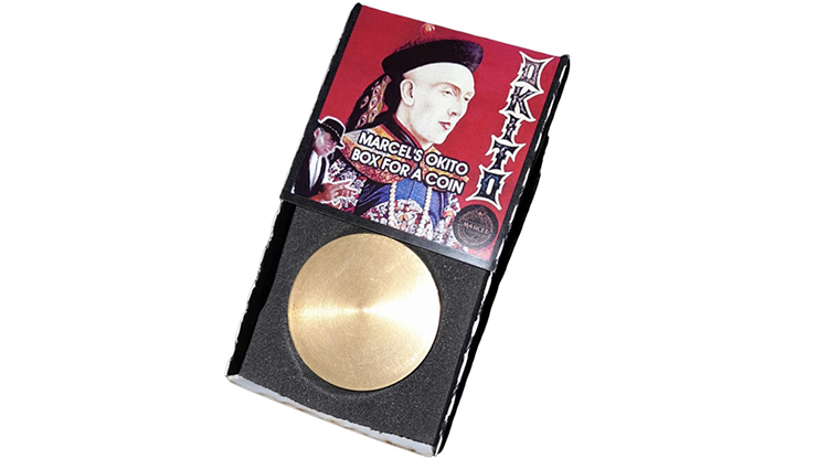 Marcel's Okito Box HALF DOLLAR SIZE (Gimmicks and Online Instructions) by Marcelo Manni - Trick by Murphy's Magic Supplies, Inc.