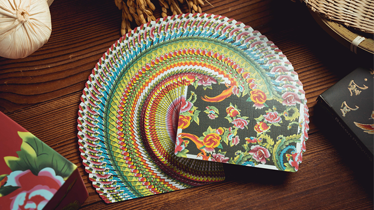 Phoenix and Peony (Green) Playing Cards by Bacon Playing Card Company by Murphy's Magic Supplies, Inc.