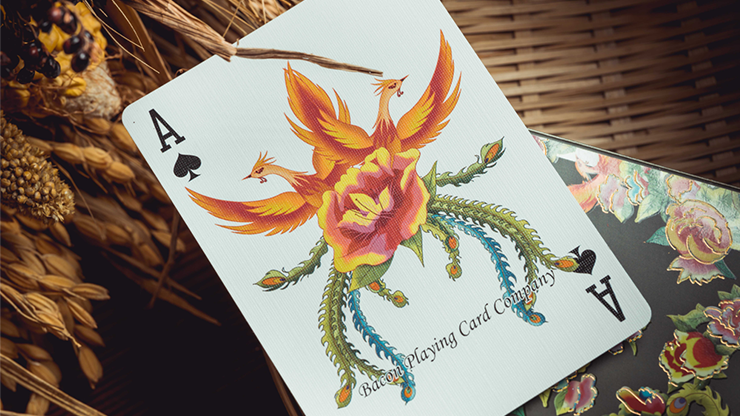 Phoenix and Peony (Green) Playing Cards by Bacon Playing Card Company by Murphy's Magic Supplies, Inc.