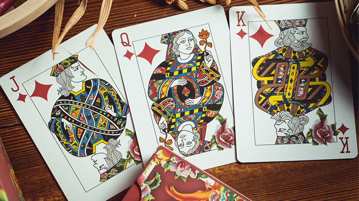 Phoenix and Peony (Green) Playing Cards by Bacon Playing Card Company by Murphy's Magic Supplies, Inc.