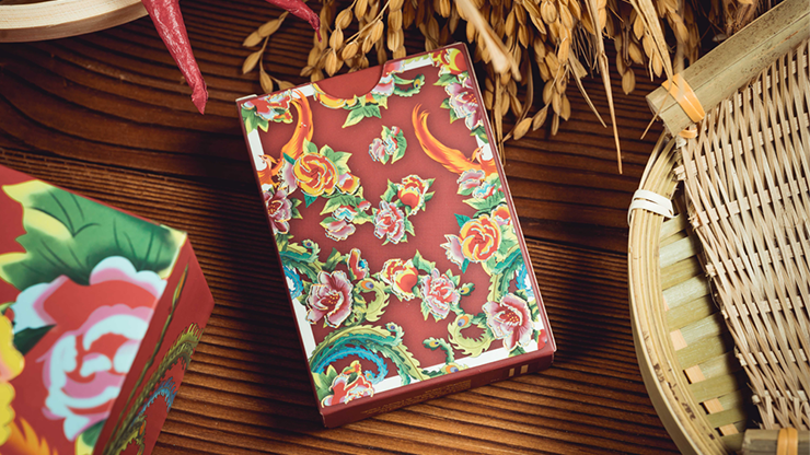 Phoenix and Peony (Red) Playing Cards by Bacon Playing Card Company by Murphy's Magic Supplies, Inc.