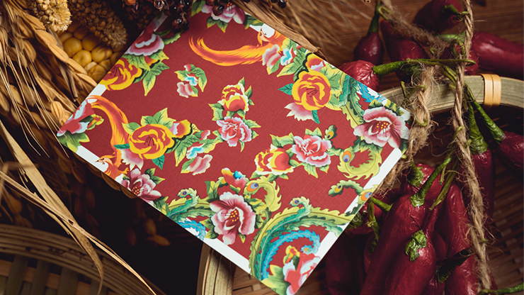 Phoenix and Peony (Red) Playing Cards by Bacon Playing Card Company by Murphy's Magic Supplies, Inc.