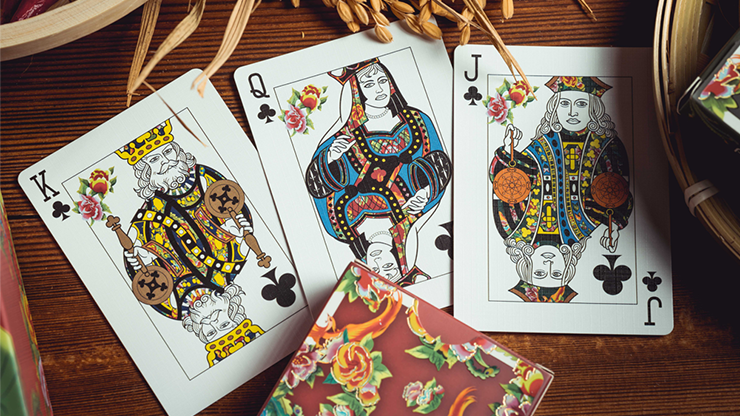 Phoenix and Peony (Red) Playing Cards by Bacon Playing Card Company by Murphy's Magic Supplies, Inc.