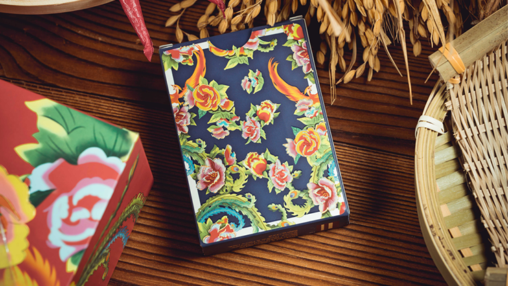Phoenix and Peony (Blue) Playing Cards by Bacon Playing Card Company by Murphy's Magic Supplies, Inc.