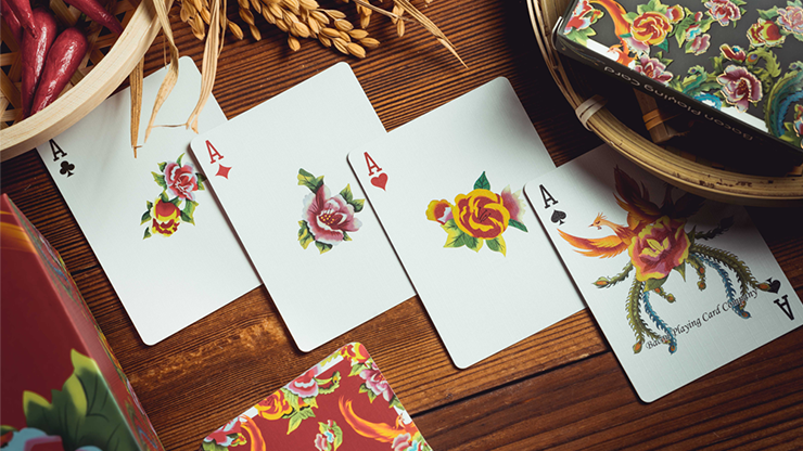 Phoenix and Peony (Blue) Playing Cards by Bacon Playing Card Company by Murphy's Magic Supplies, Inc.