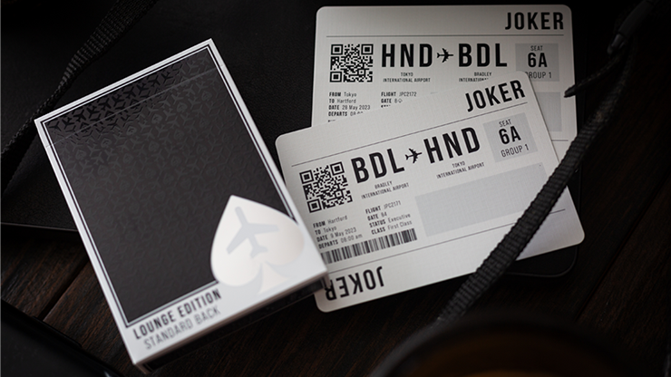 Lounge Edition Unmarked (Tarmac Black) by Jetsetter Playing Cards by Murphy's Magic Supplies, Inc.