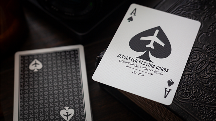 Lounge Edition Unmarked (Tarmac Black) by Jetsetter Playing Cards by Murphy's Magic Supplies, Inc.