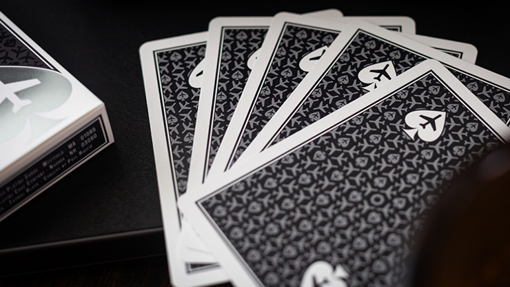 Lounge Edition Unmarked (Tarmac Black) by Jetsetter Playing Cards by Murphy's Magic Supplies, Inc.