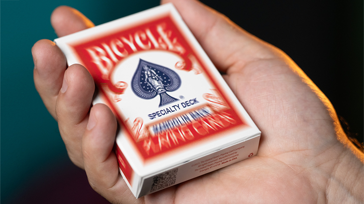 Bicycle Blur Red (Mandolin Back) by Mathieu Bich and Garrett Thomas by Murphy's Magic Supplies, Inc.