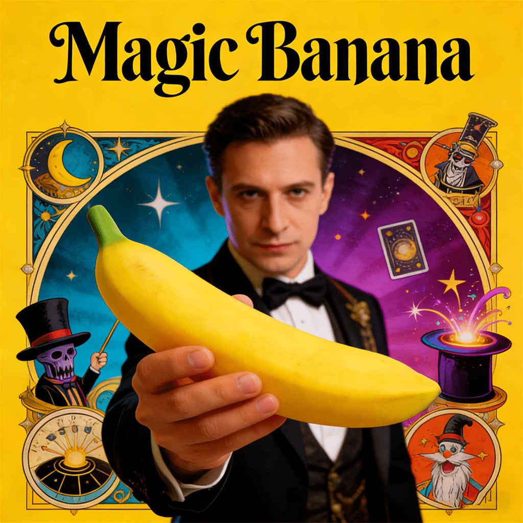 Magic Banana, a Realistic Banana That Appears Out of Thin Air, a Close-up Magic Prop. Instructional Video Available on the Product Details Page