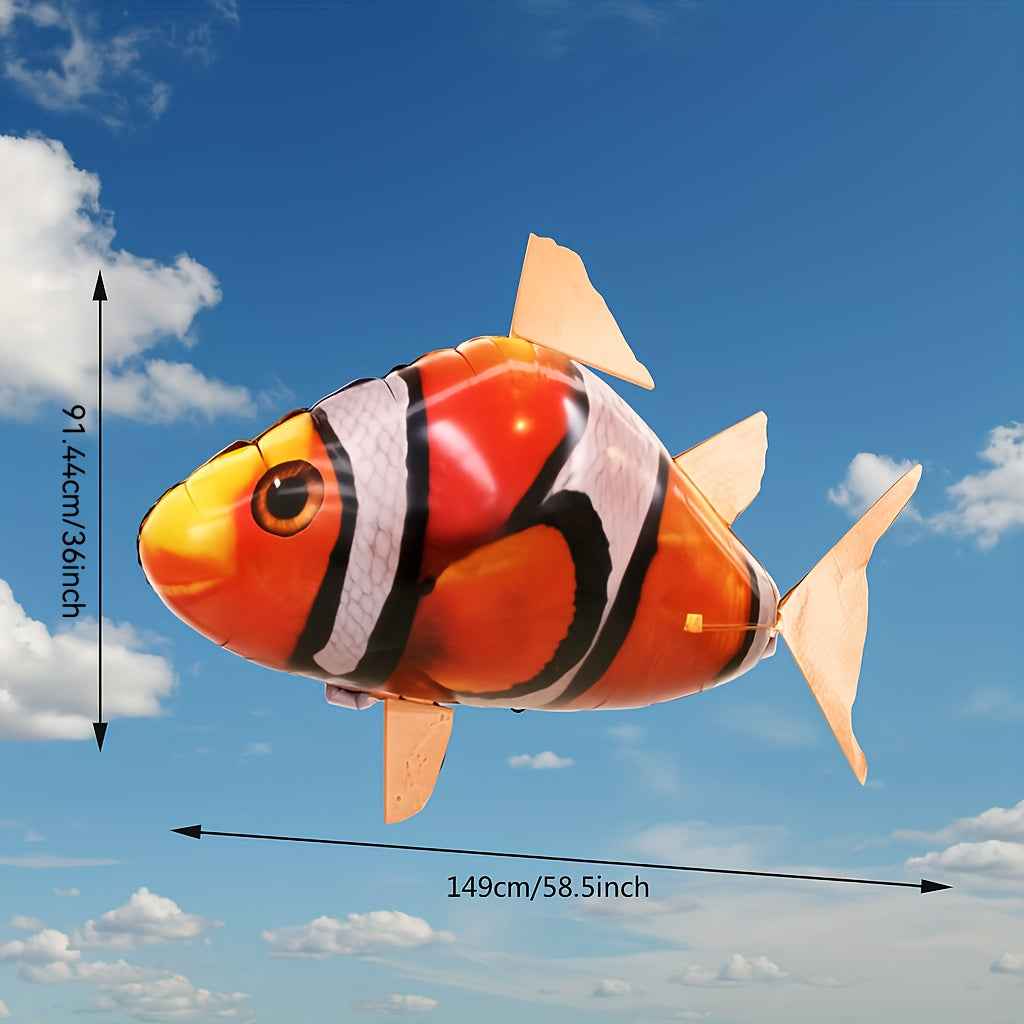 Remote Control Clownfish, Inflatable Remote Control Inflatable Balloon Clownfish Decoration, Suitable for Office, Home, Birthday Party, Wedding, Indoor Games