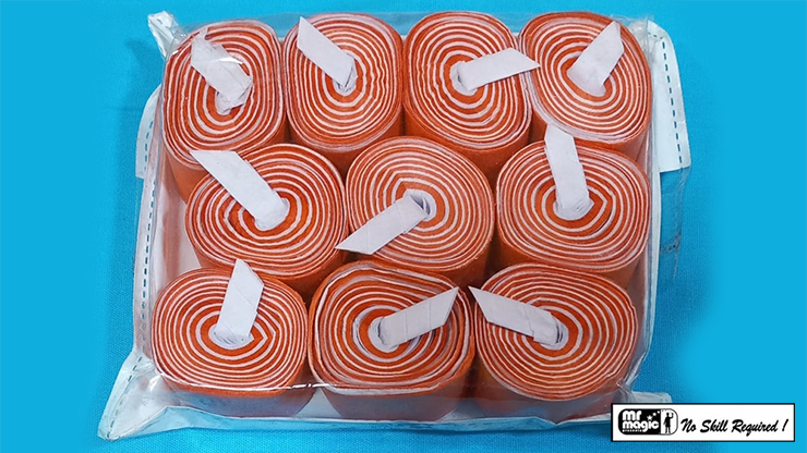 Mouth Coil 60ft/10ct (Orange/White) by Mr. Magic by Murphy's Magic Supplies, Inc.