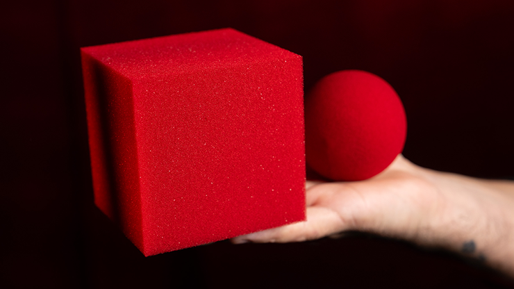 Magic Sponge Ball to Square JUMBO RED by Murphy's Magic by Murphy's Magic Supplies, Inc.