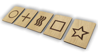 Wooden ESP Cards by Joker Magic by Murphy's Magic Supplies, Inc.