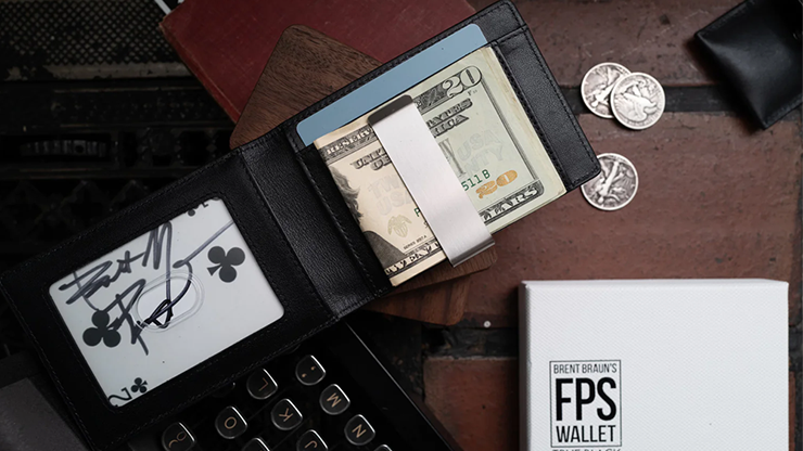 FPS Wallet True Black Leather (Gimmicks and Online Instructions) by Magic Firm - Trick by Murphy's Magic Supplies, Inc.