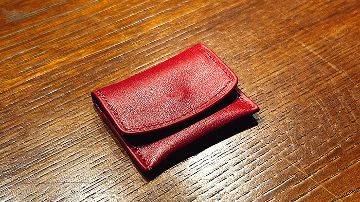 The Cowhide Coin Wallet (Red) by Bacon Magic by Murphy's Magic Supplies, Inc.