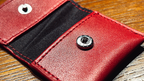 The Cowhide Coin Wallet (Red) by Bacon Magic by Murphy's Magic Supplies, Inc.