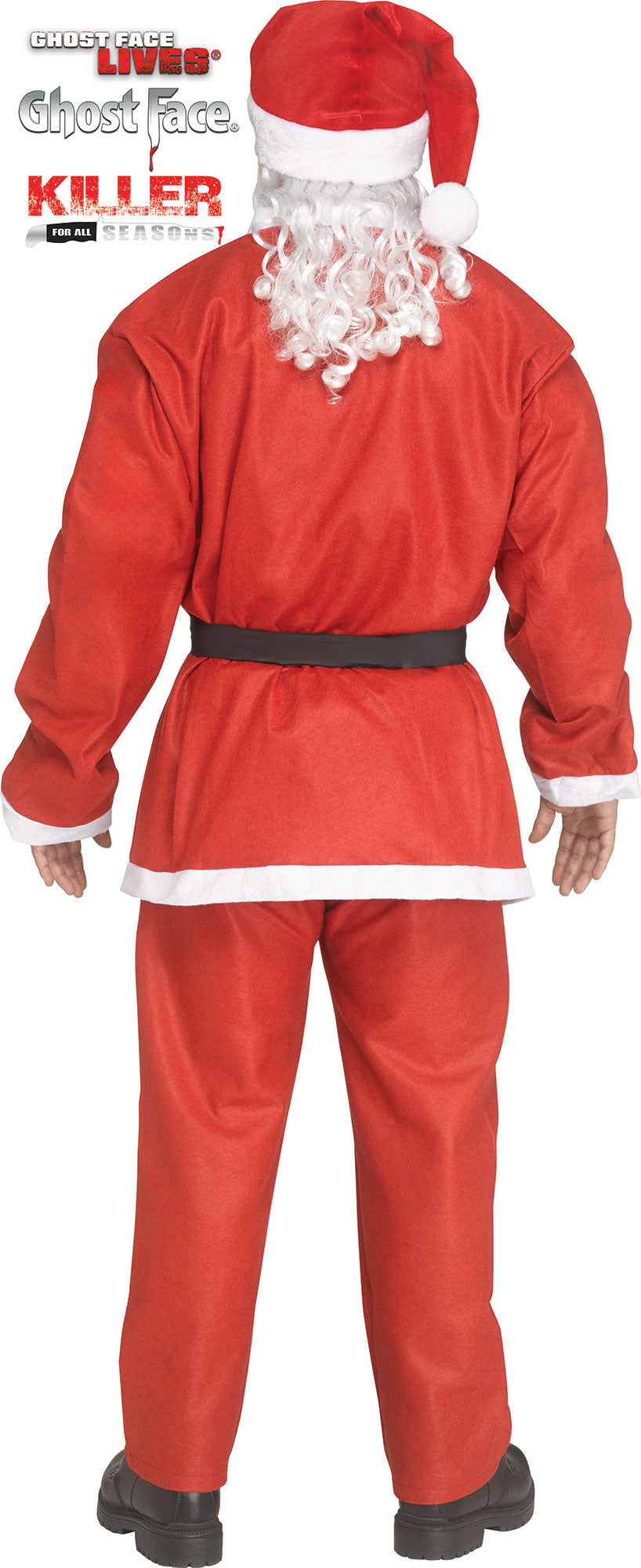 Pub Crawl Santa Ghost Face Scream Adult Costume Plus Size by HalloweenStore.com