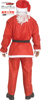 Pub Crawl Santa Ghost Face Scream Adult Costume by HalloweenStore.com