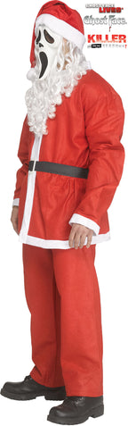 Pub Crawl Santa Ghost Face Scream Adult Costume Plus Size by HalloweenStore.com