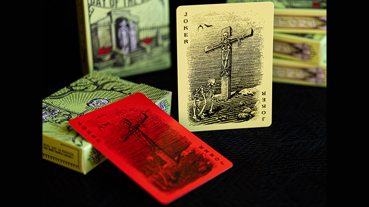 FULTON'S Day Of The Dead Green Edition Playing Cards by Murphy's Magic Supplies, Inc.