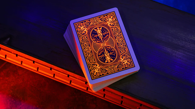 Bicycle Neon Solar-Orange Rider Back Playing Cards by Murphy's Magic Supplies, Inc.