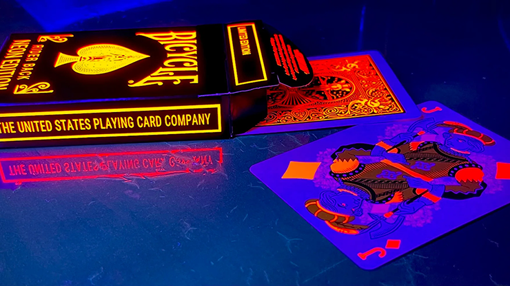 Bicycle Neon Solar-Orange Rider Back Playing Cards by Murphy's Magic Supplies, Inc.